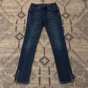 Girls Justice Denim Simply Low Skinny Blue Jeans: Size 14 Short